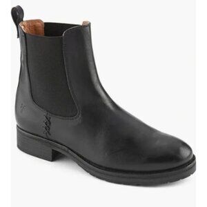 Frye Melissa Double Sole Chelsea Boots Black Leather